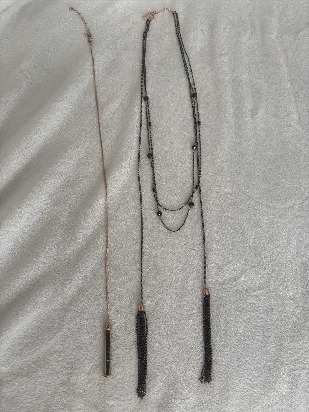 Lot of Gold and Black Necklaces